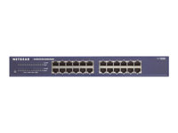 NETGEAR JGS524v2 - Kytkin - hallitsematon - 24 x 10/100/1000 - työpöytä, telineeseen asennettava - AC 100/230 V JGS524-200EUS