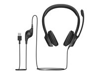 Logitech USB Headset H390 - Kuulokkeet + mikrofoni - täysikokoinen - langallinen 981-000406