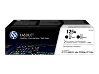 HP 125A - 2 pakettia - musta - alkuperäinen - LaserJet - väriainekasetti (CB540AD) malleihin Color LaserJet CM1312 MFP, CP1215, CP1217, CP1515n, CP1518ni CB540AD