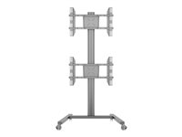 Multibrackets M Display Stand 180 Dual Vertical - Kärry malleihin 2 LCD-näyttöä - alumiini, teräs - musta -näytön koko: 32"-55" 7350105212215