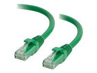 C2G Cat5e Booted Unshielded (UTP) Network Patch Cable - Kytkentäkaapeli - RJ-45 (uros) to RJ-45 (uros) - 50 cm - UTP - CAT 5e - valettu, piikitön, säikeinen - vihreä 83200