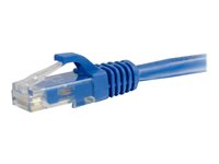 C2G Cat5e Booted Unshielded (UTP) Network Patch Cable - Kytkentäkaapeli - RJ-45 (uros) to RJ-45 (uros) - 30 cm - UTP - CAT 5e - valettu, piikitön, säikeinen - sininen 83159