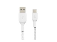 Belkin BoostCharge - USB-kaapeli - 24 pin USB-C (uros) to USB (uros) - 2 m - valkoinen CAB002BT2MWH