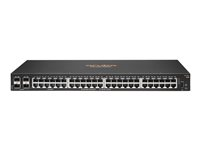 HPE Aruba 6100 48G 4SFP+ Switch - Kytkin - Hallinnoitu - 48 x 10/100/1000 + 4 x 1 Gigabit / 10 Gigabit SFP+ - sivusta sivuun ilmavirtaus - telineeseen asennettava JL676A#ABB