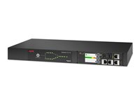 APC Netshelter Rack Automatic Transfer Switch AP4450A - Vikasietoinen kytkin (telineasennettava) - Vaihtovirta 100/120 V - 1440 VA - 1-vaiheinen - USB, Ethernet 10/100/1000 - lähtöliittimet: 10 - 1U - 2.44 m johto - musta AP4450A