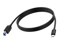 Vision - USB-kaapeli - 24 pin USB-C (uros) to USB Type B (uros) - 3 A - 2 m - musta TC 2MUSBCB/BL