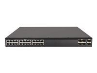 HPE FlexFabric 5710 24XGT 6QSFP+ or 2QSFP28 - Kytkin - L3 - Hallinnoitu - 24 x 1 Gigabit / 10 Gigabit Ethernet + 6 x 40 Gigabit QSFP+ - telineeseen asennettava JL689A