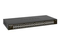 NETGEAR SOHO GS348 - Kytkin - hallitsematon - 48 x 10/100/1000 - työpöytä, telineeseen asennettava GS348-100EUS