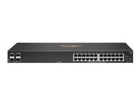 HPE Aruba 6100 24G 4SFP+ Switch - Kytkin - Hallinnoitu - 24 x 10/100/1000 + 4 x 1 Gigabit / 10 Gigabit SFP+ - sivusta sivuun ilmavirtaus - telineeseen asennettava JL678A#ABB