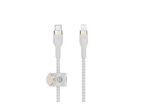 Belkin BOOST CHARGE - Salamakaapeli - 24 pin USB-C uros to Lightning uros - 2 m - valkoinen CAA011BT2MWH