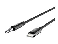 Belkin - Lightning to headphone jack -kaapeli - Lightning uros to mini-phone stereo 3.5 mm uros - 1.83 m - musta AV10172BT06-BLK