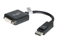 C2G 8in DisplayPort to DVI-D Adapter - DP to DVI D Adapter - Black - M/F - Näyttösovitin - DisplayPort (uros) to DVI-D (naaras) - musta 54321