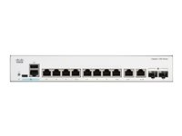 Cisco Catalyst 1300-8T-E-2G - Kytkin - L3 - Hallinnoitu - 8 x 10/100/1000Base-T + 2 x Gigabit SFP/RJ-45 -yhdistelmä - telineeseen asennettava C1300-8T-E-2G