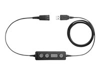 Jabra LINK 260 - Kuulokesovitin - USB uros to Pikairrotus malleihin BIZ 2300 Duo, 2300 MS QD Mono, 2300 QD Mono, 2400 Duo, 2400 Mono Headband 260-09