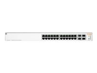 HPE Networking Instant On 1930 24G Class4 PoE 4SFP/SFP+ 370W Switch - Kytkin - L3 - Hallinnoitu - 24 x 10/100/1000 (PoE) + 4 x 1 Gigabit / 10 Gigabit SFP+ - telineeseen asennettava - PoE (370 W) JL684B